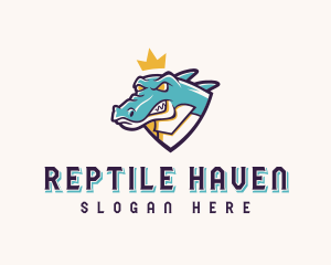 King Crocodile Reptile logo design