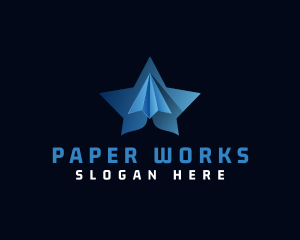 Star Paper Plane logo design