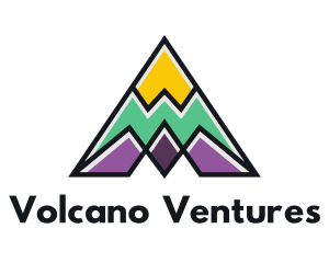 Multi Color Triangle Mountain logo design