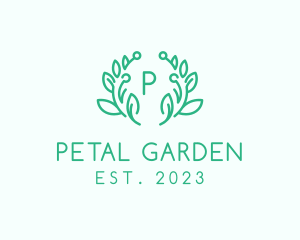 Floral Wreath Wellness Spa logo design