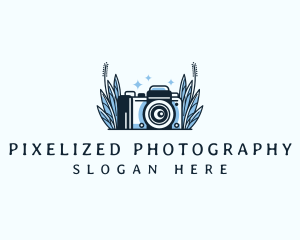 Camera Floral Lens logo design