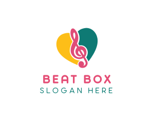 Music Clef Heart logo