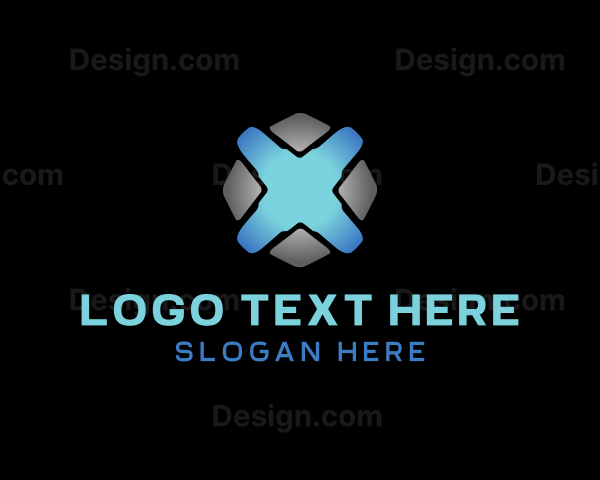 Modern Tech Letter X Logo