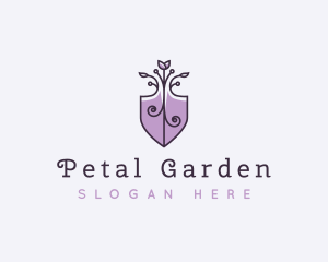 Flower Plant Shovel  logo design