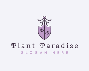 Flower Plant Shovel  logo design