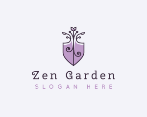 Flower Plant Shovel  logo design