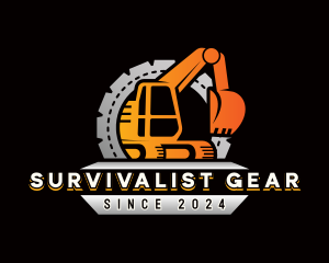 Excavator Industrial Contractor logo design