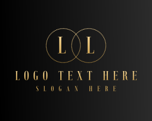 Metallic Gold Rings Monogram logo