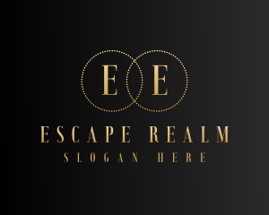 Metallic Gold Rings Monogram logo