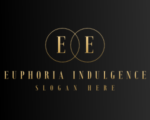 Metallic Gold Rings Monogram logo
