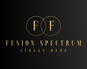 Metallic Gold Rings Monogram logo