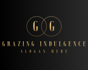 Metallic Gold Rings Monogram logo