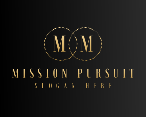 Metallic Gold Rings Monogram logo