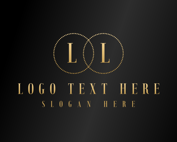Metallic Gold Rings Monogram logo