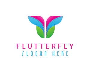 Abstract Butterfly Wings logo