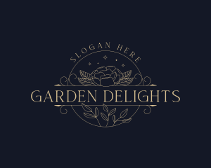 Stylish Flower Gardening  logo design