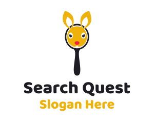 Bunny Magnifying Glass logo design