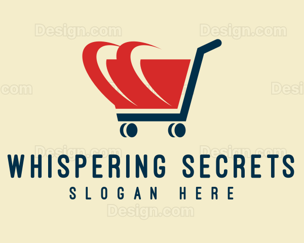 Red Shopping Cart Speed Logo