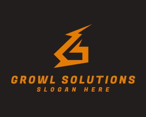 Lightning Bolt Letter G logo design