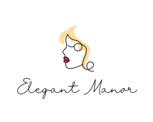 Elegant Woman Face logo design