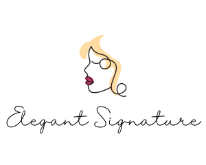 Elegant Woman Face logo design