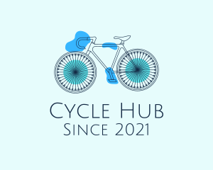 Bike Cycling Outline logo design