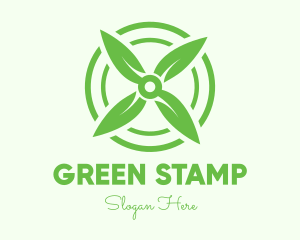 Green Leaf Propeller logo design