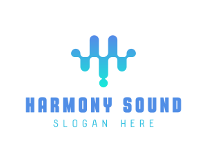 Modern Sound Wave Beat logo design