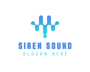 Modern Sound Wave Beat logo design