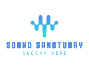 Modern Sound Wave Beat logo design