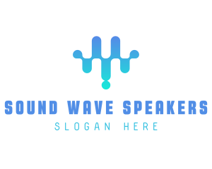 Modern Sound Wave Beat logo design