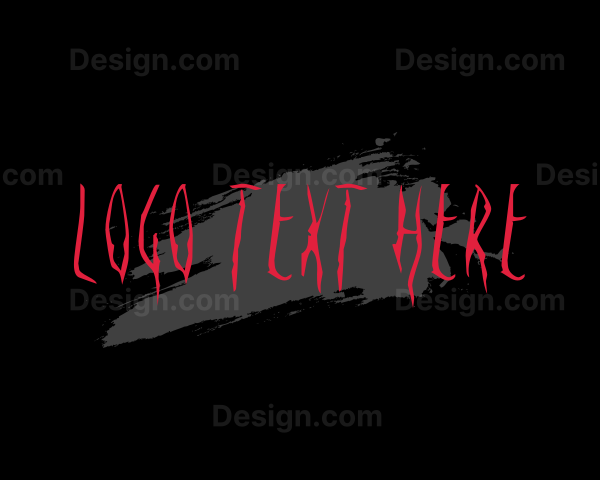 Creepy Red Wordmark Logo