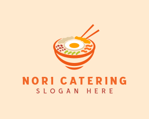 Korean Cuisine Bibimbap logo design