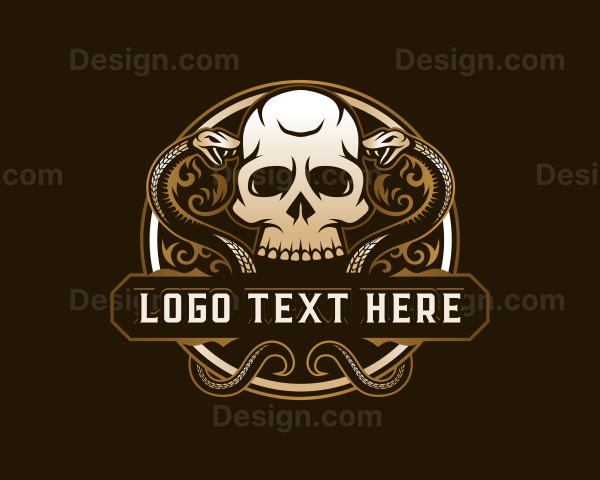 Death Skull Snake Logo