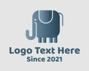 Cute Grey Elephant  logo