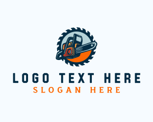 Chainsaw Logging Woodcutter logo