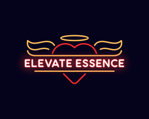 Angel Heart Erotic Neon Logo