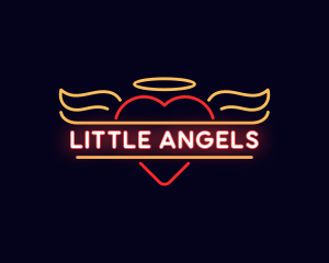 Angel Heart Neon Nightclub logo design