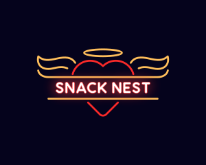 Angel Heart Neon Nightclub logo design