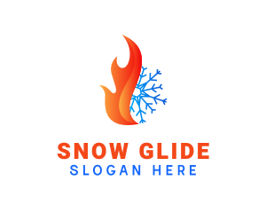 Snow Fire Thermal logo design