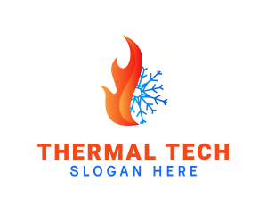 Snow Fire Thermal logo design