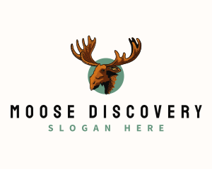 Moose Antler Animal logo