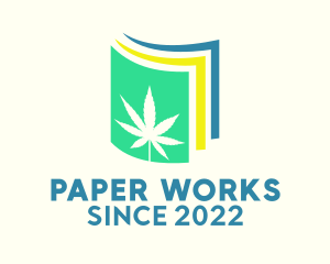 Colorful Marijuana Paper  logo design