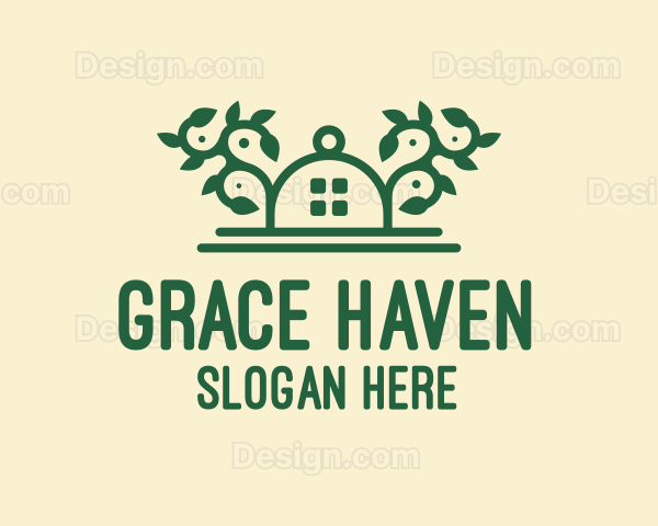 Green Vine Landscape House Logo