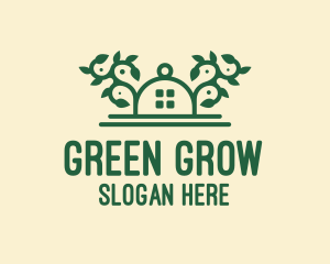 Green Vine Landscape House logo design