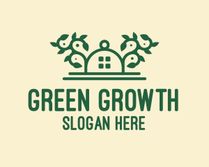 Green Vine Landscape House logo design