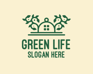 Green Vine Landscape House logo design