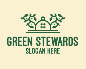 Green Vine Landscape House logo design