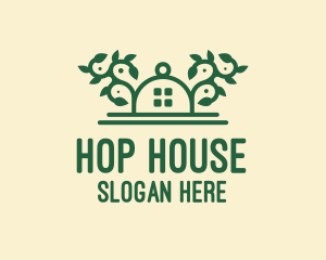 Green Vine Landscape House logo design