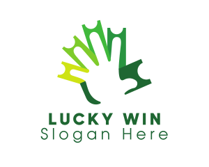 Green Ticket Hand logo design